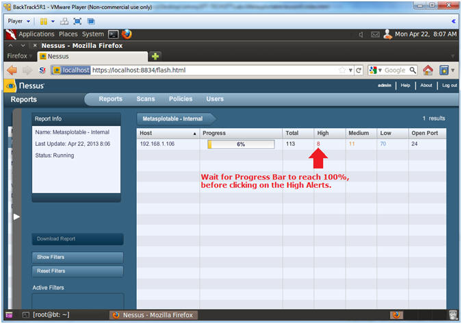 how to use nessus on metasploitable 2