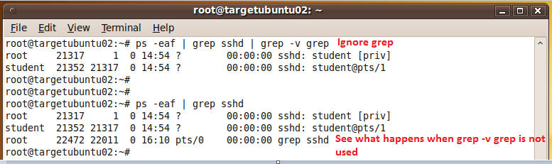 7.2 Installing openssh-server on TargetUbuntu02