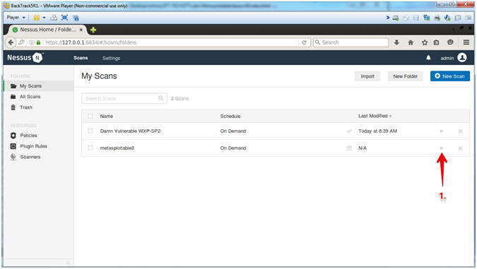 how to use nessus on metasploitable 2