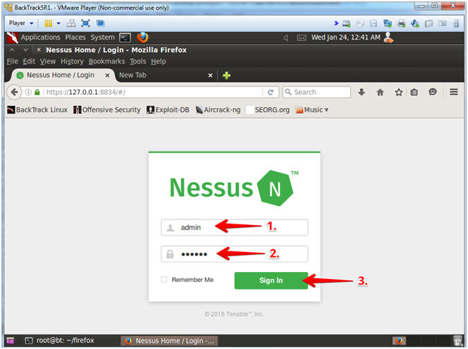 how to use nessus backtrack 5