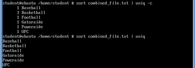 Uniq linux не работает