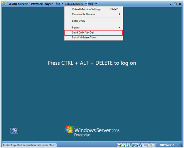 windows server 2012 remote desktop ctrl alt del